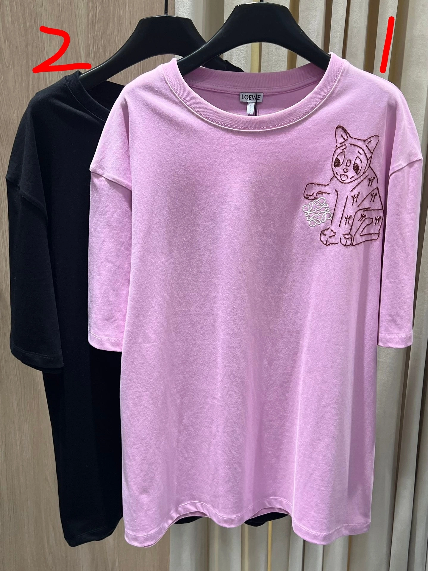 wg.luxury-- 8o5w5 Cotton embroidery Anagram oversized 2Colour item:E-F140L1903-2H